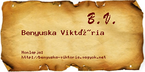 Benyuska Viktória névjegykártya