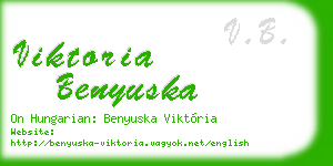 viktoria benyuska business card